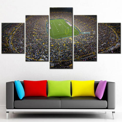 American Football - 5 Pieces Wall Art - AF5110 - Lambeau Field - Green Bay Packers Stadium - American Football Poster - American Football Canvas