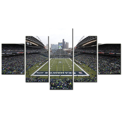 American Football - 5 Pieces Wall Art - AF5115 - Lumen Field - Seattle Seahawks - Centurylink Field Stadium - National Football League - American Football Poster - American Football Canvas
