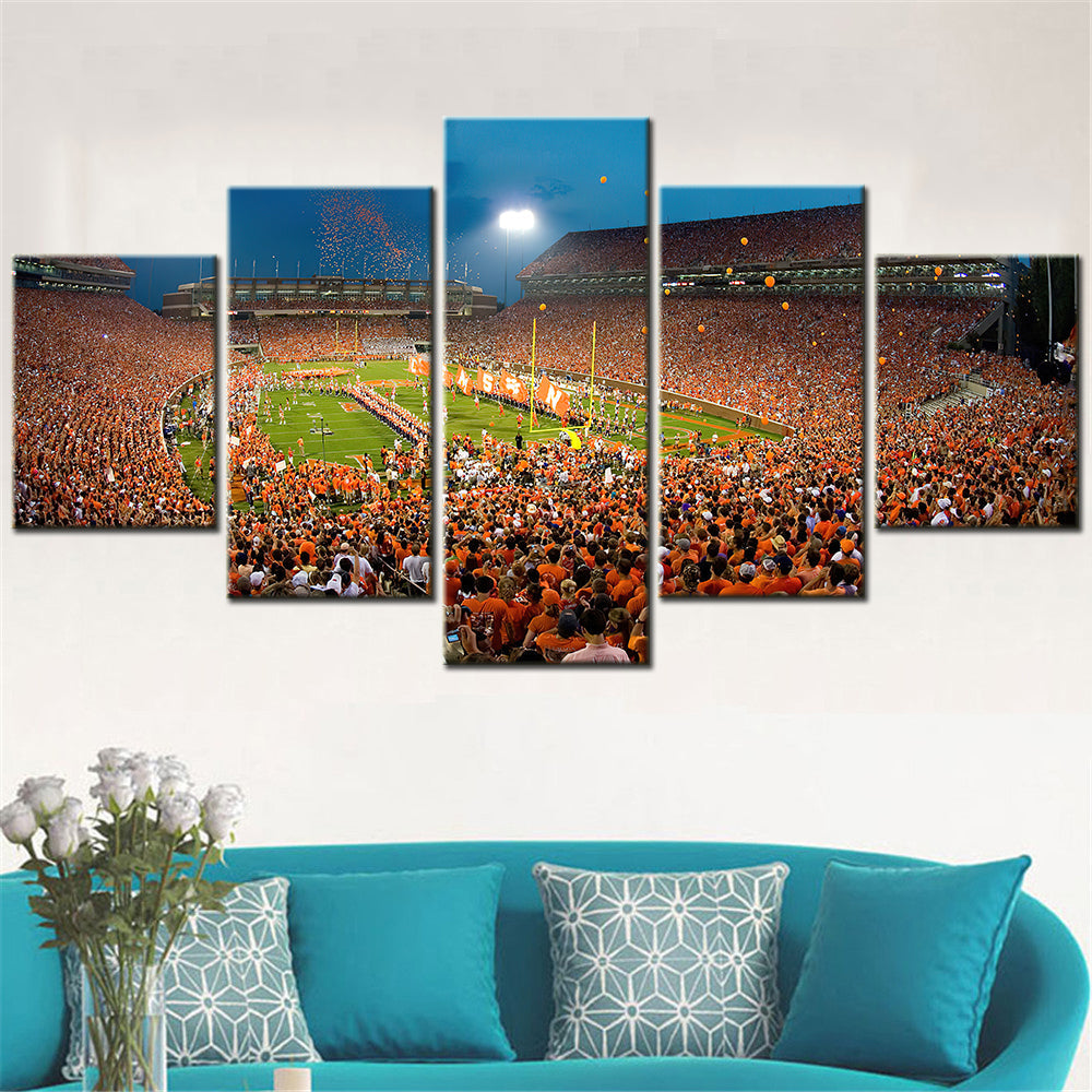 American Football - 5 Pieces Wall Art - AF5116 - Clemson Tigers - Death Valley – Clemson Tigers - American Football Poster - American Football Canvas