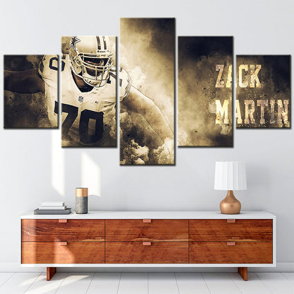 American Football - 5 Pieces Wall Art - AF5119 - Dallas Cowboys - Zack Martin - American Football Poster - American Football Canvas