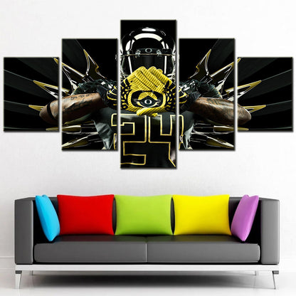 American Football Canvas Wall Art - AF5128 - Oregon Ducks - NFL Teams