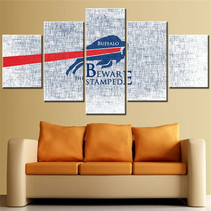 American Football Wall Art - AF5135 - Buffalo Bills - The Beware Stampede - American Football Poster - American Football Canvas