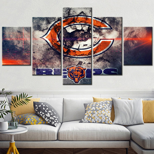 American Football Canvas Wall Art - AF5137 - Chicago Bears - NFL Teams