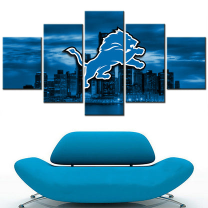 American Football Pieces Wall Art - AF5144 - Detroit Lions - American Football Poster - American Football Canvas