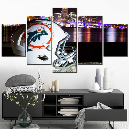 American Football Canvas Wall Art - AF5149 - Miami Dolphins - NFL Teams