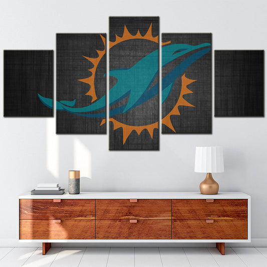 American Football Canvas Wall Art - AF5150 - Miami Dolphins - NFL Teams