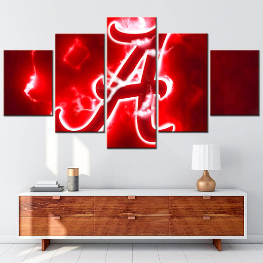 American Football - 5 Pieces Wall Art - AF5025  - Alabama Crimson Tide Football- American Football Poster - American Football Canvas