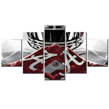 American Football - 5 Pieces Wall Art - AF5118 - Alabama Crimson Tide Football - American Football Poster - American Football Canvas