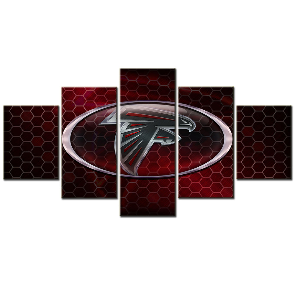 American Football - 5 Pieces Wall Art - AF5032 - Atlanta Falcons - American Football Poster - American Football Canvas