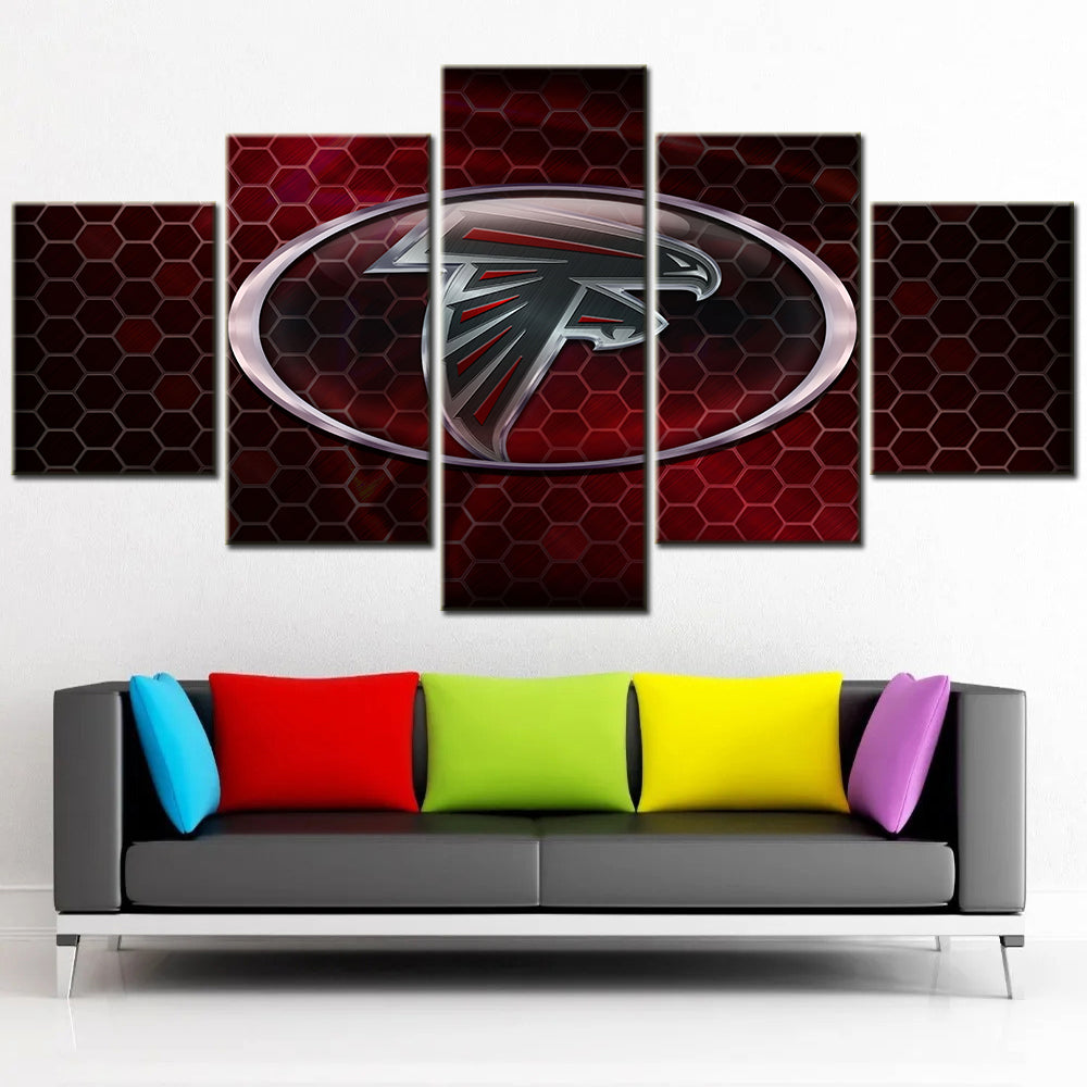 American Football - 5 Pieces Wall Art - AF5032 - Atlanta Falcons - American Football Poster - American Football Canvas