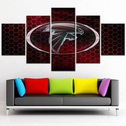 American Football - 5 Pieces Wall Art - AF5032 - Atlanta Falcons - American Football Poster - American Football Canvas