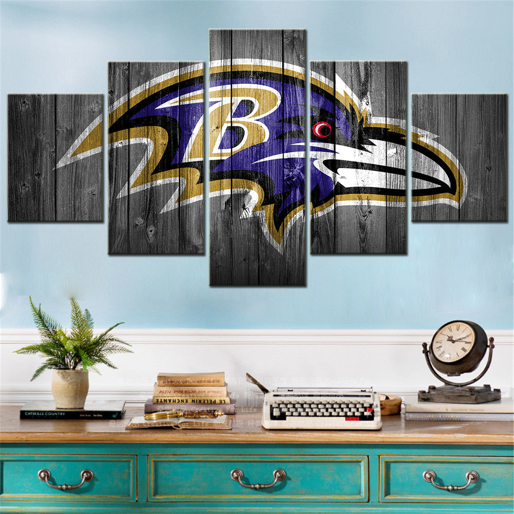 American Football Canvas Wall Art - AF5001 - Baltimore Ravens - NFL Teams