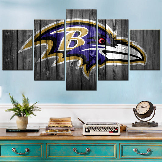 American Football Canvas Wall Art - AF5001 - Baltimore Ravens - NFL Teams