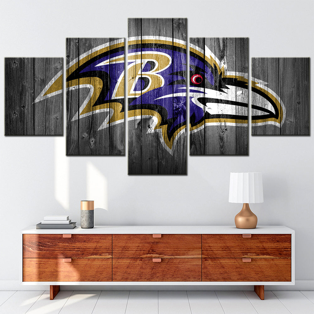 American Football Canvas Wall Art - AF5001 - Baltimore Ravens - NFL Teams