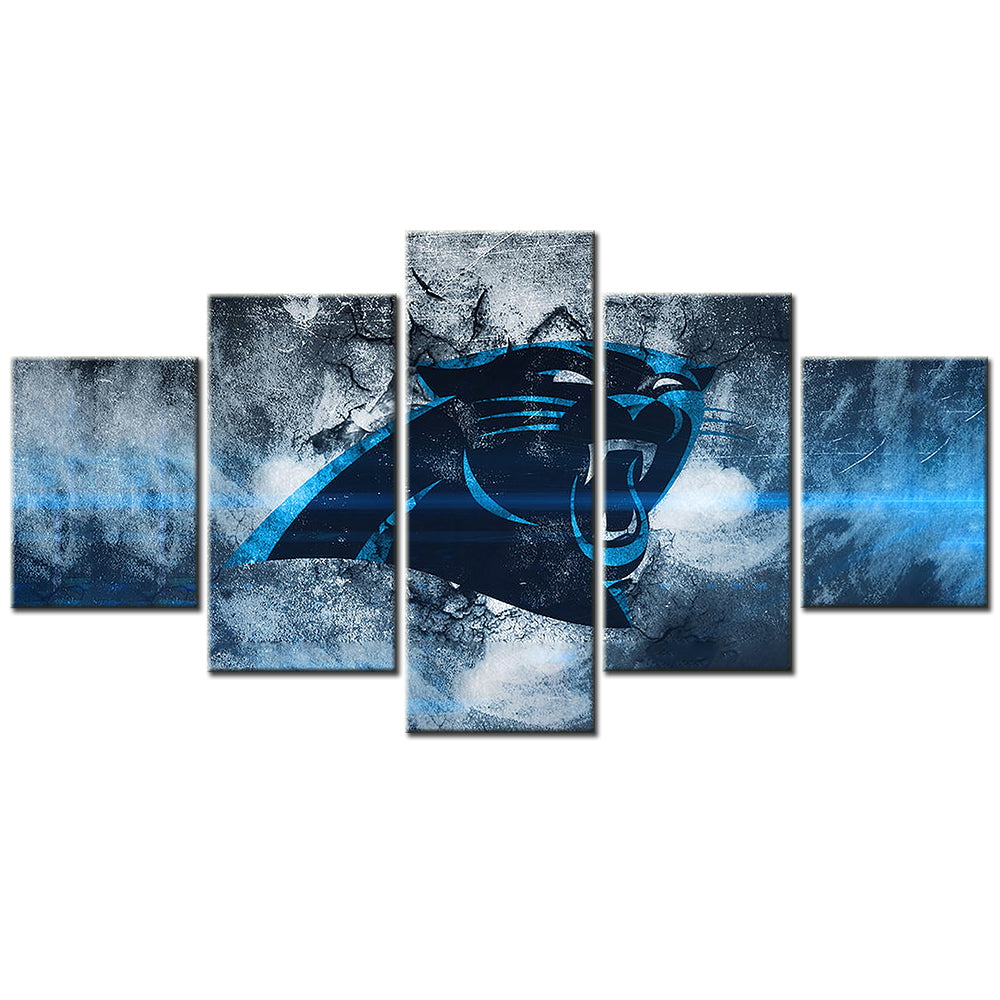 American Football - 5 Pieces Wall Art - AF5039 - Carolina Panthers Sports - American Football Poster - American Football Canvas