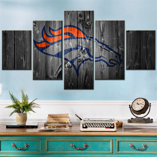 American Football - 5 Pieces Wall Art - AF5052 - Denver Broncos NFL - American Football Poster - American Football Canvas