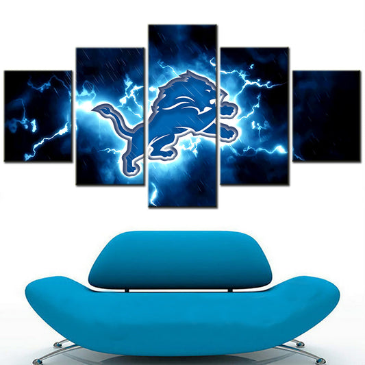 American Football Canvas Wall Art - AF5054 - Detroit Lions - NFL Teams