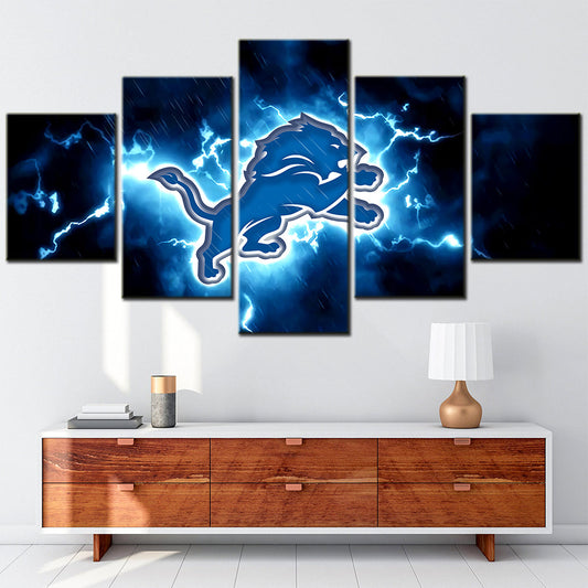 American Football Canvas Wall Art - AF5054 - Detroit Lions - NFL Teams