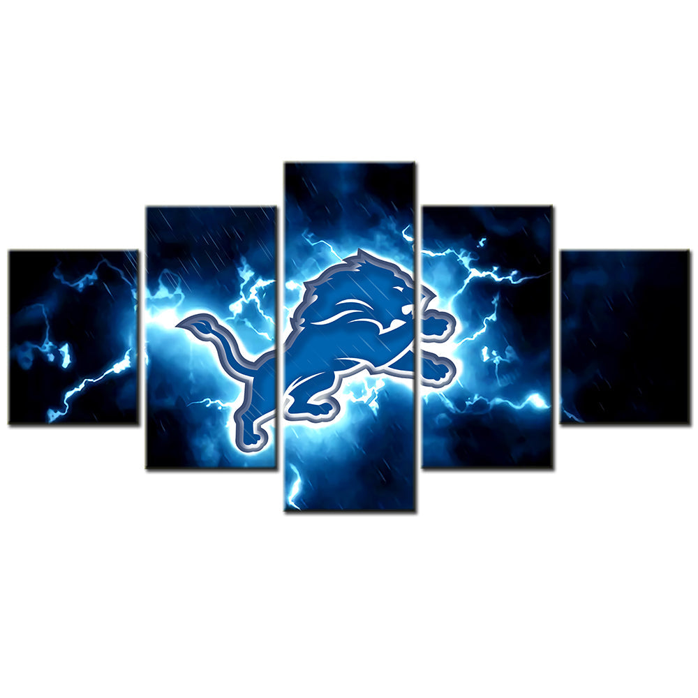 American Football Canvas Wall Art - AF5054 - Detroit Lions - NFL Teams