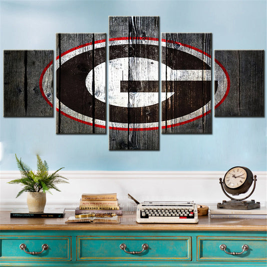 American Football - 5 Pieces Wall Art - AF5057 - Georgia Bulldogs Football - American Football Poster - American Football Canvas