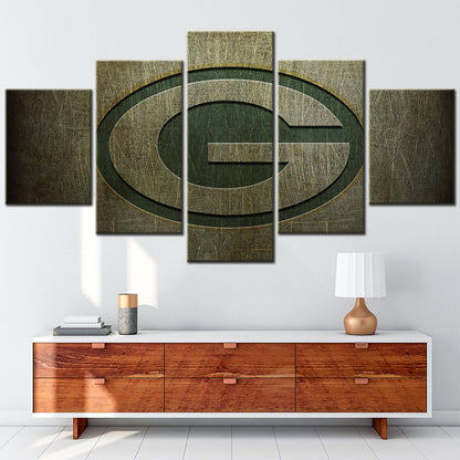 American Football - 5 Pieces Wall Art - AF5062 - Green Bay Packers - American Football Poster - American Football Canvas