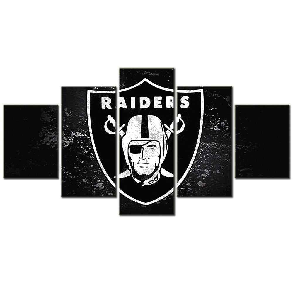 American Football - 5 Pieces Wall Art - AF5016 - Oakland Raiders - American Football Poster - American Football Canvas