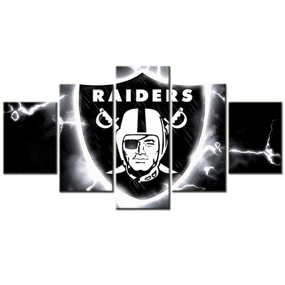 American Football - 5 Pieces Wall Art - AF5017 - Oakland Raiders - American Football Poster - American Football Canvas