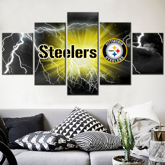 American Football - 5 Pieces Wall Art - AF5024 - Pittsburgh Steelers - American Football Poster - American Football Canvas