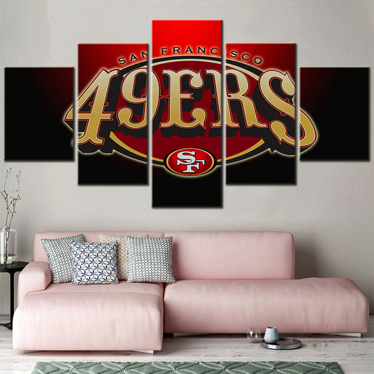 American Football - 5 Pieces Wall Art - AF5027 - San Francisco 49ers - American Football Poster - American Football Canvas