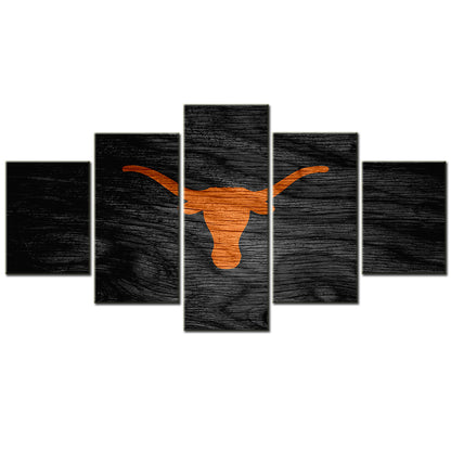 American Football - 5 Pieces Wall Art - AF5082 - Texas Longhorns Football - American Football Poster - American Football Canvas