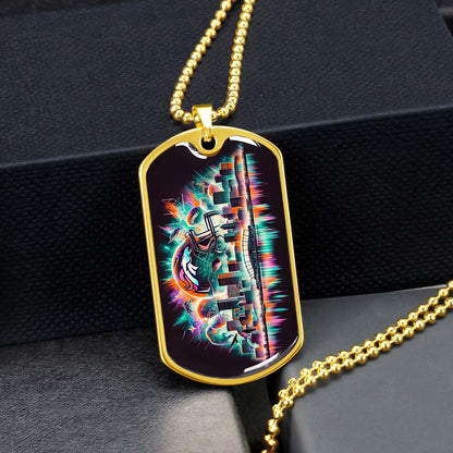American Football Dog Tag Necklace - AFD013 - Denver Broncos - NFL Teams - Military Ball Chain