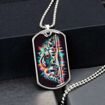 American Football - AFD013 - Denver Broncos - American Football Dog Tag - Military Ball Chain - Luxury Dog Tag