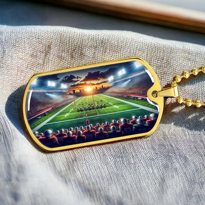 American Football - AFD033 - NFL Sunset Showdown - American Football Dog Tag - Military Ball Chain - Luxury Dog Tag
