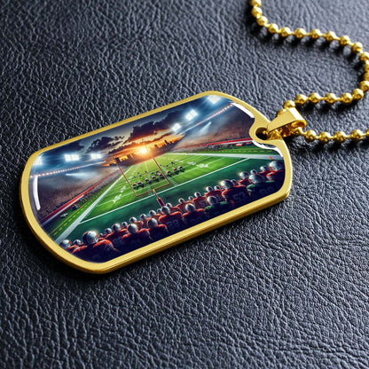 American Football - AFD033 - NFL Sunset Showdown - American Football Dog Tag - Military Ball Chain - Luxury Dog Tag
