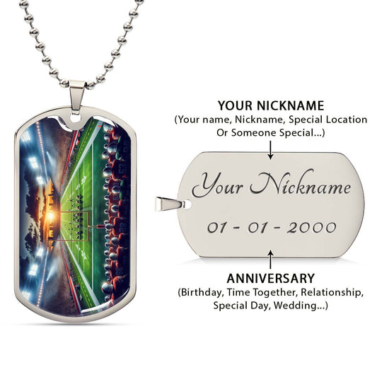 American Football - AFD033 - NFL Sunset Showdown - American Football Dog Tag - Military Ball Chain - Luxury Dog Tag