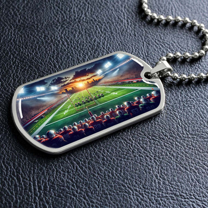 American Football - AFD033 - NFL Sunset Showdown - American Football Dog Tag - Military Ball Chain - Luxury Dog Tag