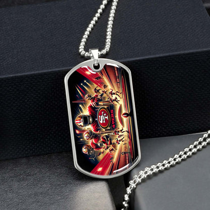 American Football - AFD042 - San Francisco 49ers NFL Super Bowl - American Football Dog Tag - Military Ball Chain - Luxury Dog Tag