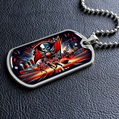 American Football - AFD051 - Tampa Bay Buccaneers Super Bowl Spirit - American Football Dog Tag - Military Ball Chain - Luxury Dog Tag