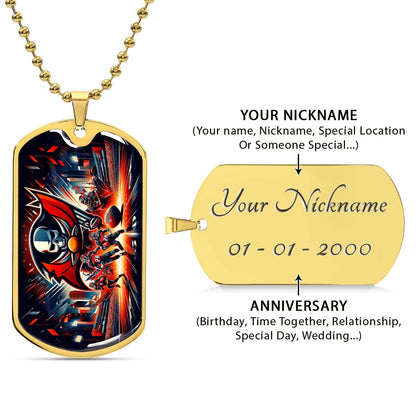 American Football - AFD051 - Tampa Bay Buccaneers Super Bowl Spirit - American Football Dog Tag - Military Ball Chain - Luxury Dog Tag