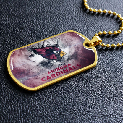 American Football - AFD052 - Arizona Cardinals - NFL Football Team - American Football Dog Tag - Military Ball Chain - Luxury Dog Tag