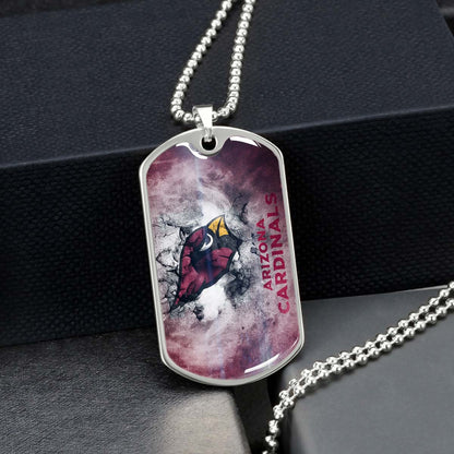 American Football - AFD052 - Arizona Cardinals - NFL Football Team - American Football Dog Tag - Military Ball Chain - Luxury Dog Tag