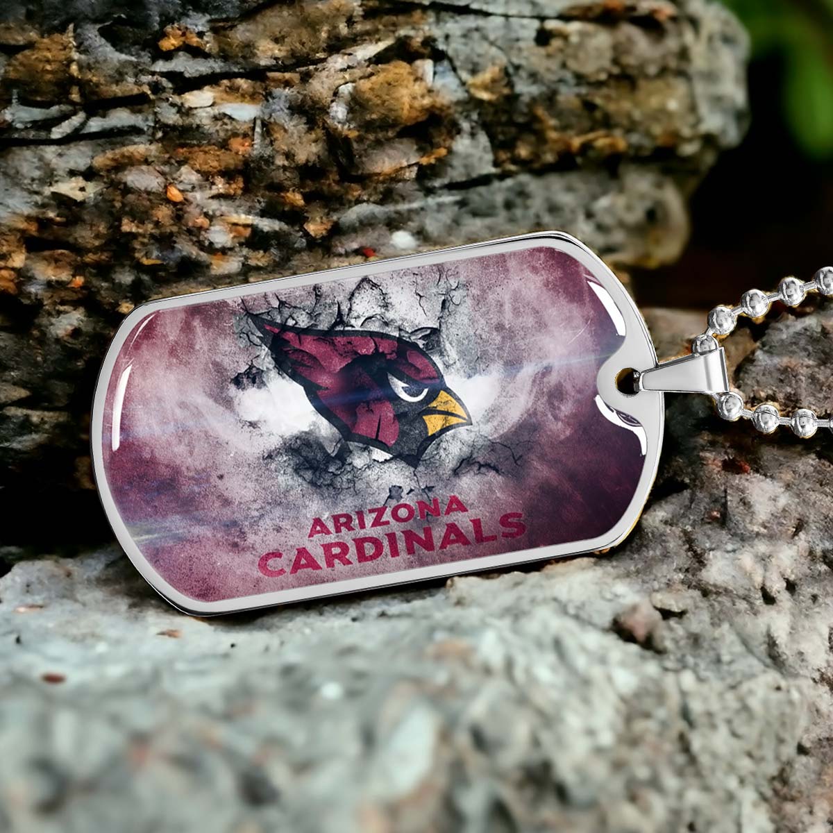 American Football - AFD052 - Arizona Cardinals - NFL Football Team - American Football Dog Tag - Military Ball Chain - Luxury Dog Tag