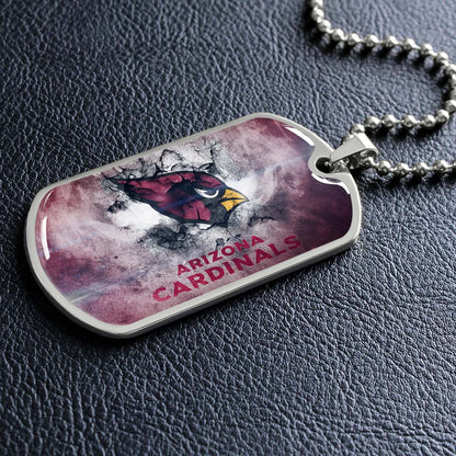 American Football - AFD052 - Arizona Cardinals - NFL Football Team - American Football Dog Tag - Military Ball Chain - Luxury Dog Tag