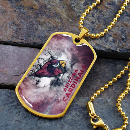 American Football - AFD052 - Arizona Cardinals - NFL Football Team - American Football Dog Tag - Military Ball Chain - Luxury Dog Tag