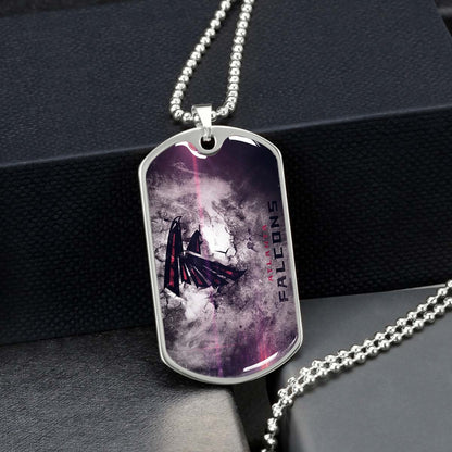 American Football - AFD053 - Atlanta Falcons - NFL Football Team - American Football Dog Tag - Military Ball Chain - Luxury Dog Tag