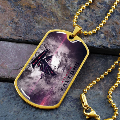 American Football - AFD053 - Atlanta Falcons - NFL Football Team - American Football Dog Tag - Military Ball Chain - Luxury Dog Tag