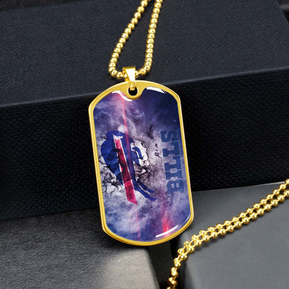 American Football - AFD055 - Buffalo Bills - NFL Football Team - American Football Dog Tag - Military Ball Chain - Luxury Dog Tag
