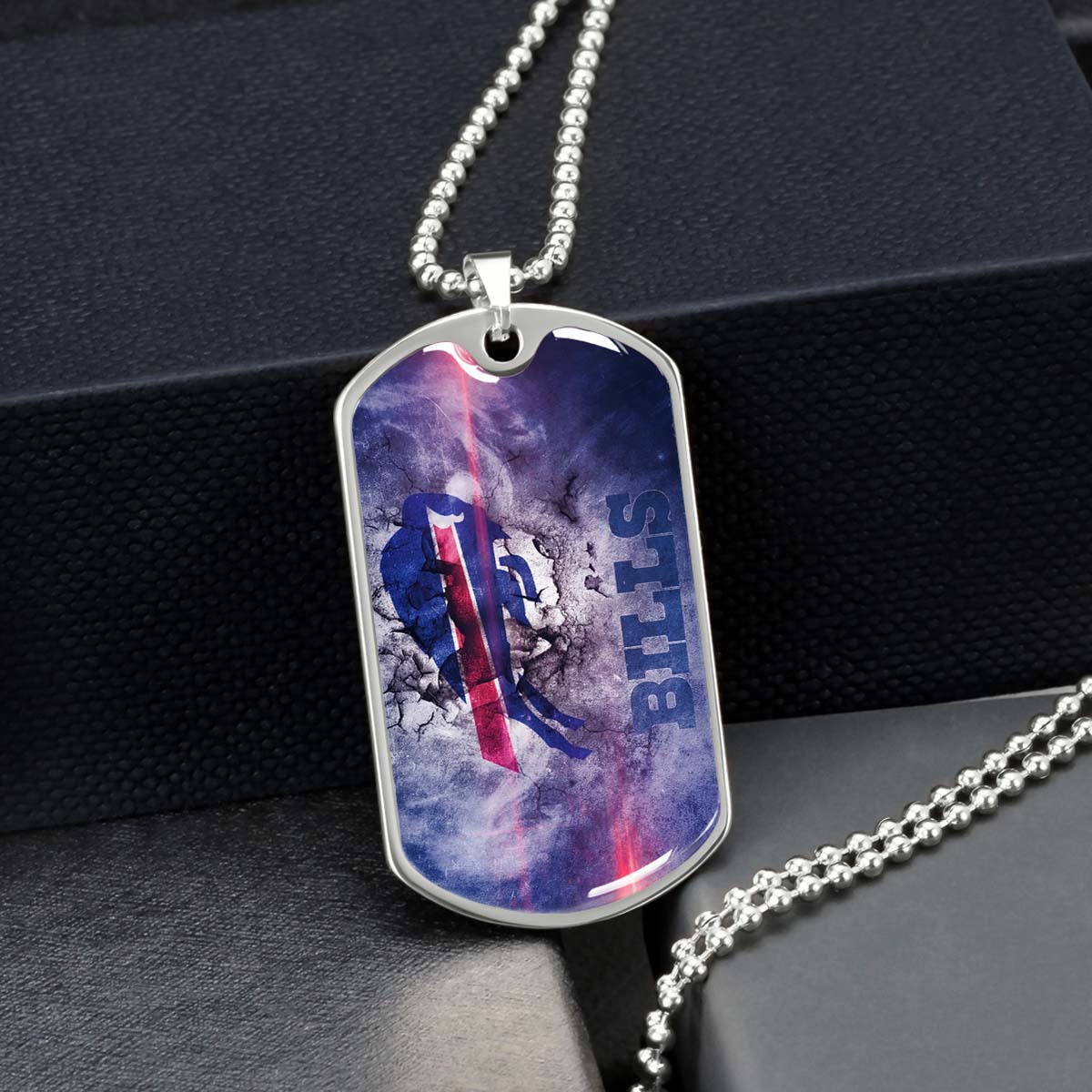American Football - AFD055 - Buffalo Bills - NFL Football Team - American Football Dog Tag - Military Ball Chain - Luxury Dog Tag