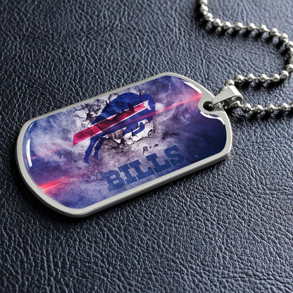 American Football - AFD055 - Buffalo Bills - NFL Football Team - American Football Dog Tag - Military Ball Chain - Luxury Dog Tag