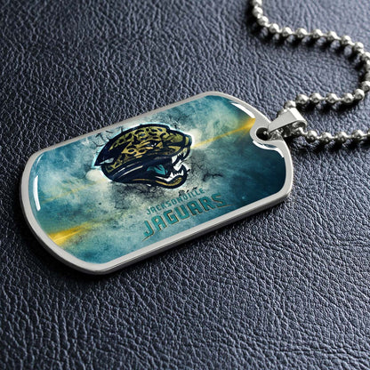 American Football - AFD066 - Jacksonville Jaguars - NFL Football Team - American Football Dog Tag - Military Ball Chain - Luxury Dog Tag
